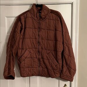 Free People Women's Brown Quilted Puffer Jacket